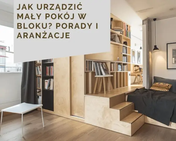 Inspirujące pomysły na pokój: funkcjonalna zabudowa z łóżkiem i biblioteczką, idealna do małych mieszkań w bloku.